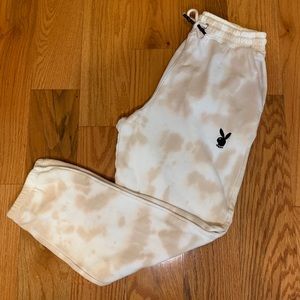 Playboy x Missguided tie dye oversized joggers